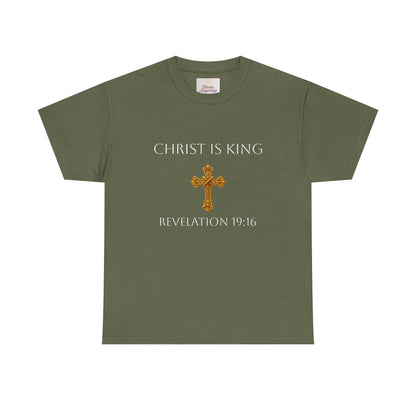 Christ is King Women’s Christian Tee (White Lettering)