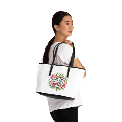 “Handcrafted by God” Floral Faith Shoulder Bag – Uniquely Made with Purpose