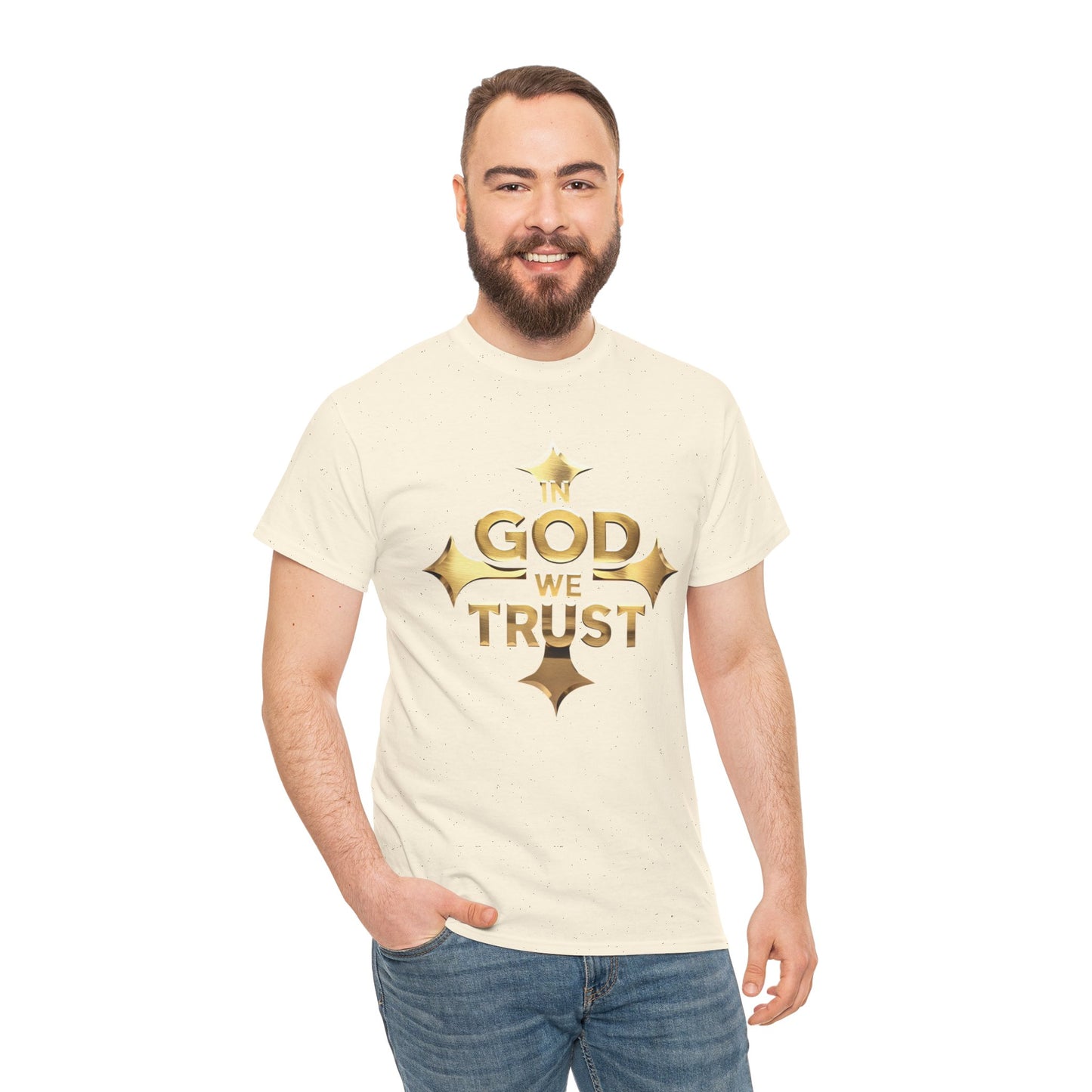 In God We Trust (Gold)- Men's Christian T-Shirt
