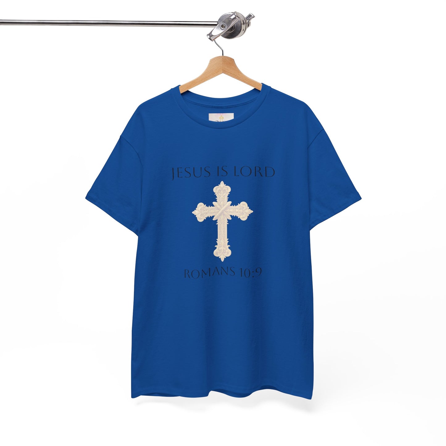 Speak It. Believe It. Saved. – Women’s Jesus Is Lord Tee (Romans 10:9) (White Lettering)