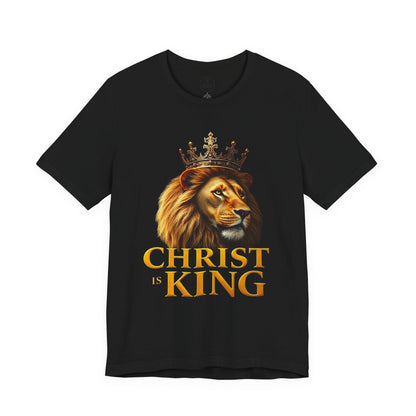 Christ is King Crowned Lion Tee – Inspirational Christian Shirt