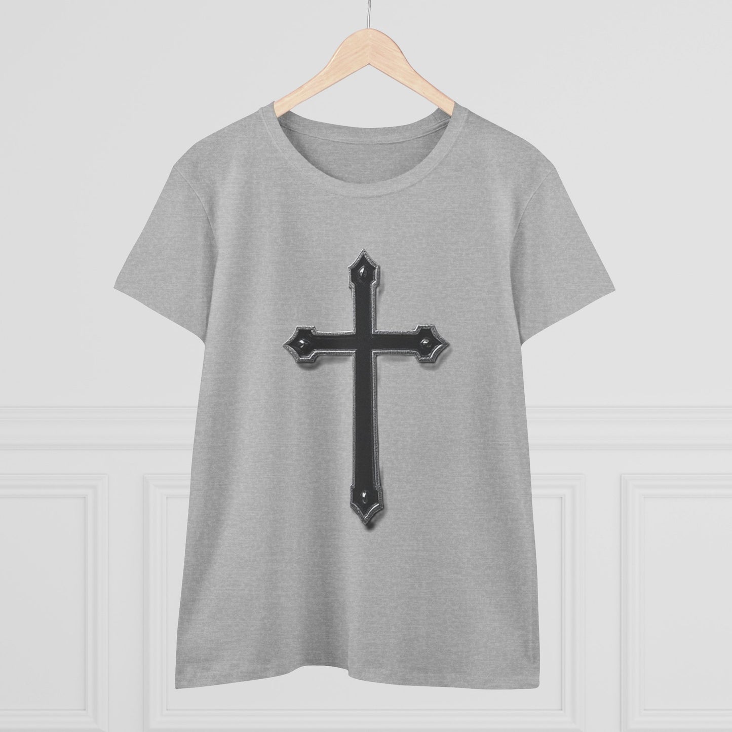 Warrior’s Black Cross Women’s Christian T-Shirt | Ephesians 6:11