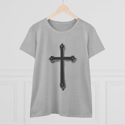 Warrior’s Black Cross Women’s Christian T-Shirt | Ephesians 6:11