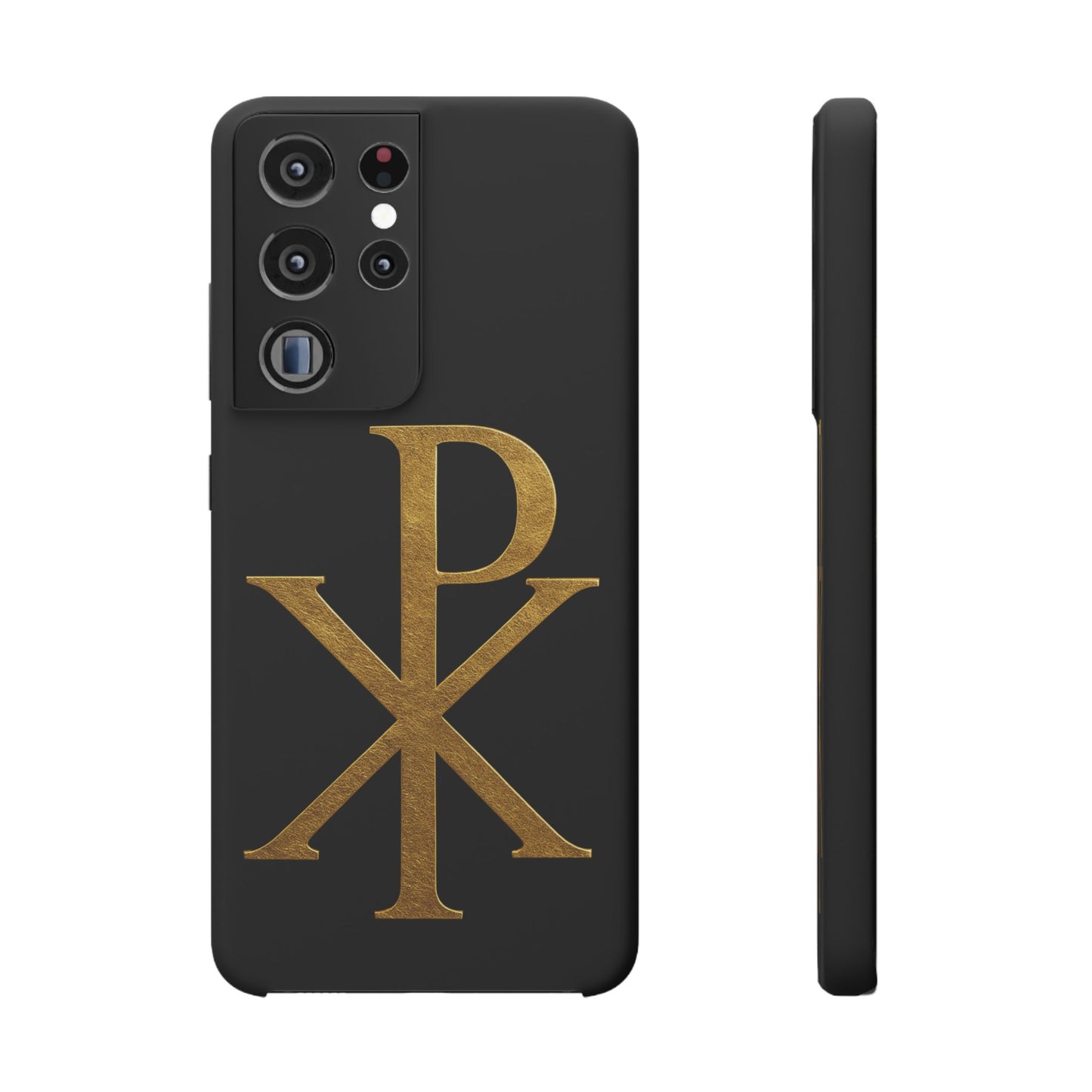 Our Eternal Hope in Christ - Black Chi Rho Snap Case for Samsung