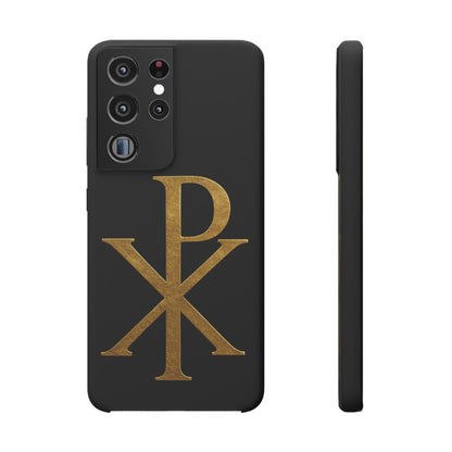 Our Eternal Hope in Christ - Black Chi Rho Snap Case for Samsung