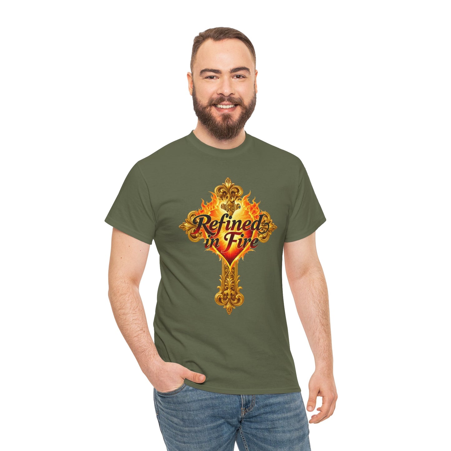 Refined in Fire — Men's Ornate Christian T-Shirt