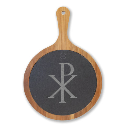 Chi Rho Charcuterie Board – Faith-Inspired Design