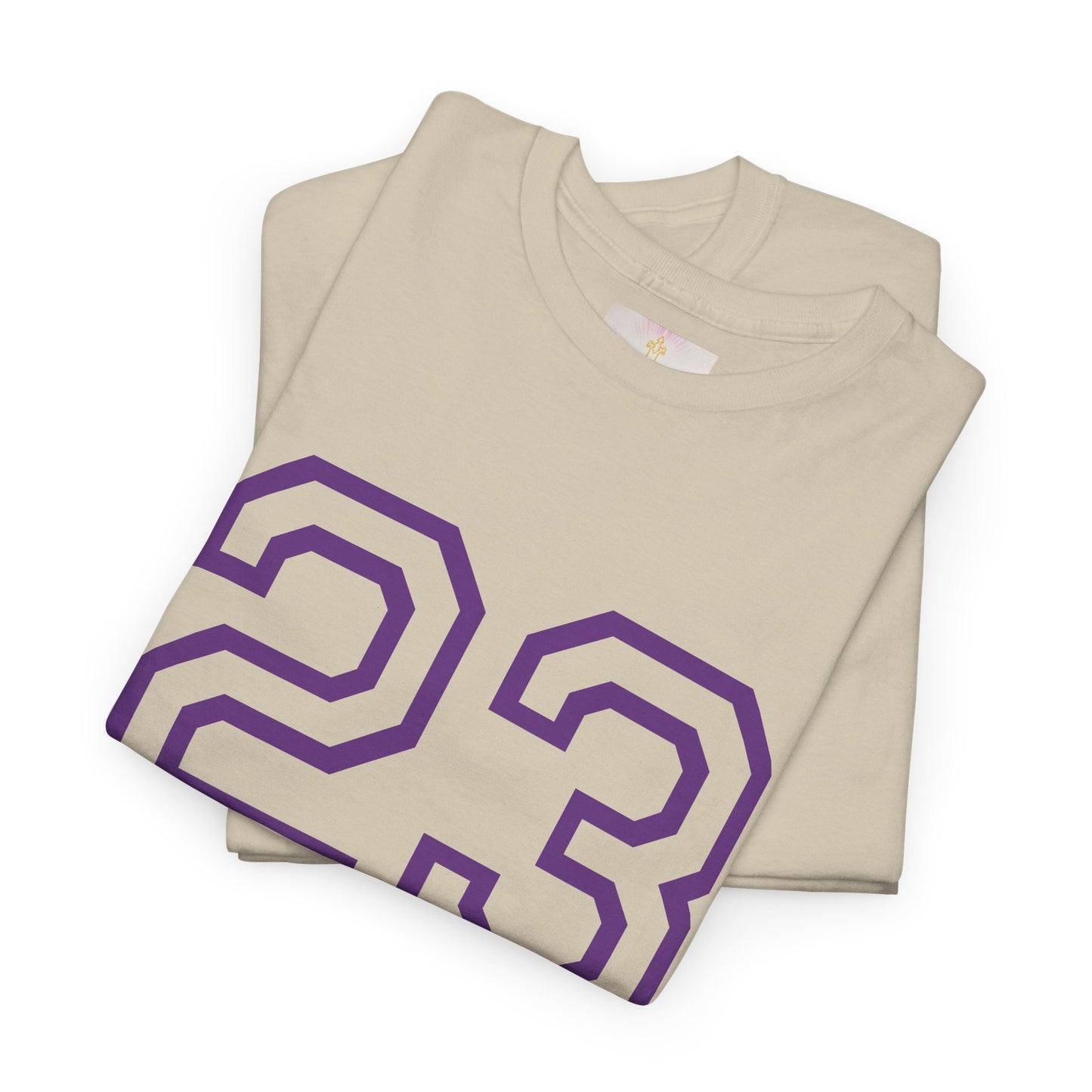 Psalm 23 Men’s T-Shirt – Inspired Sports-Style Shirt (Purple Lettering)