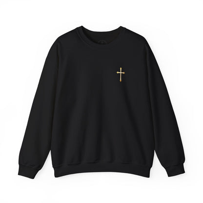 Elegant Gold Cross Men's Sweatshirt