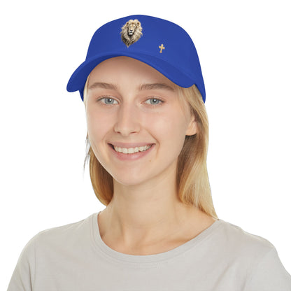 Christ is King (Lion of Judah) - Women's Baseball Cap with Gold Cross