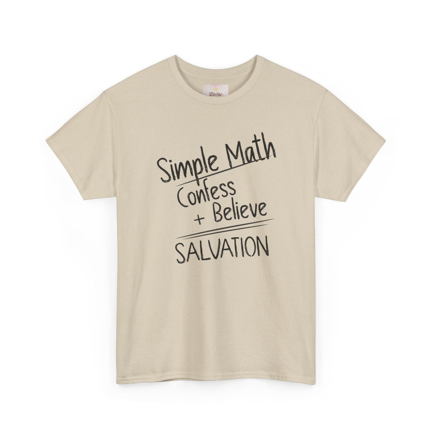 Simple Math of Salvation Men’s T-Shirt – Bold Faith (Black Chalk)