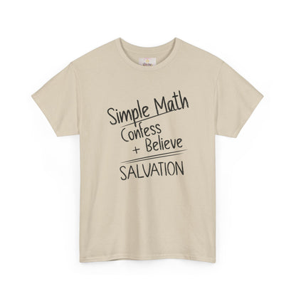 Simple Math of Salvation Men’s T-Shirt – Bold Faith (Black Chalk)