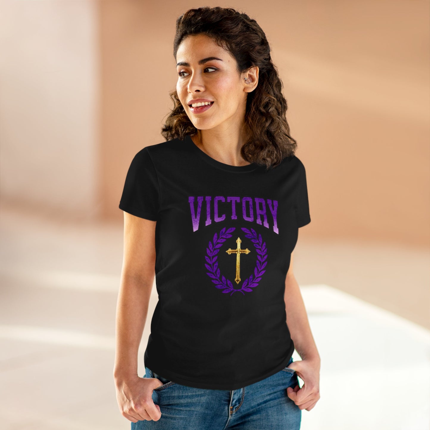 Divine Victory Women’s Tee – Victory in Every Step