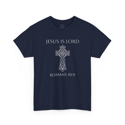 Jesus Is Lord – Men’s Christian Tee (White Lettering)