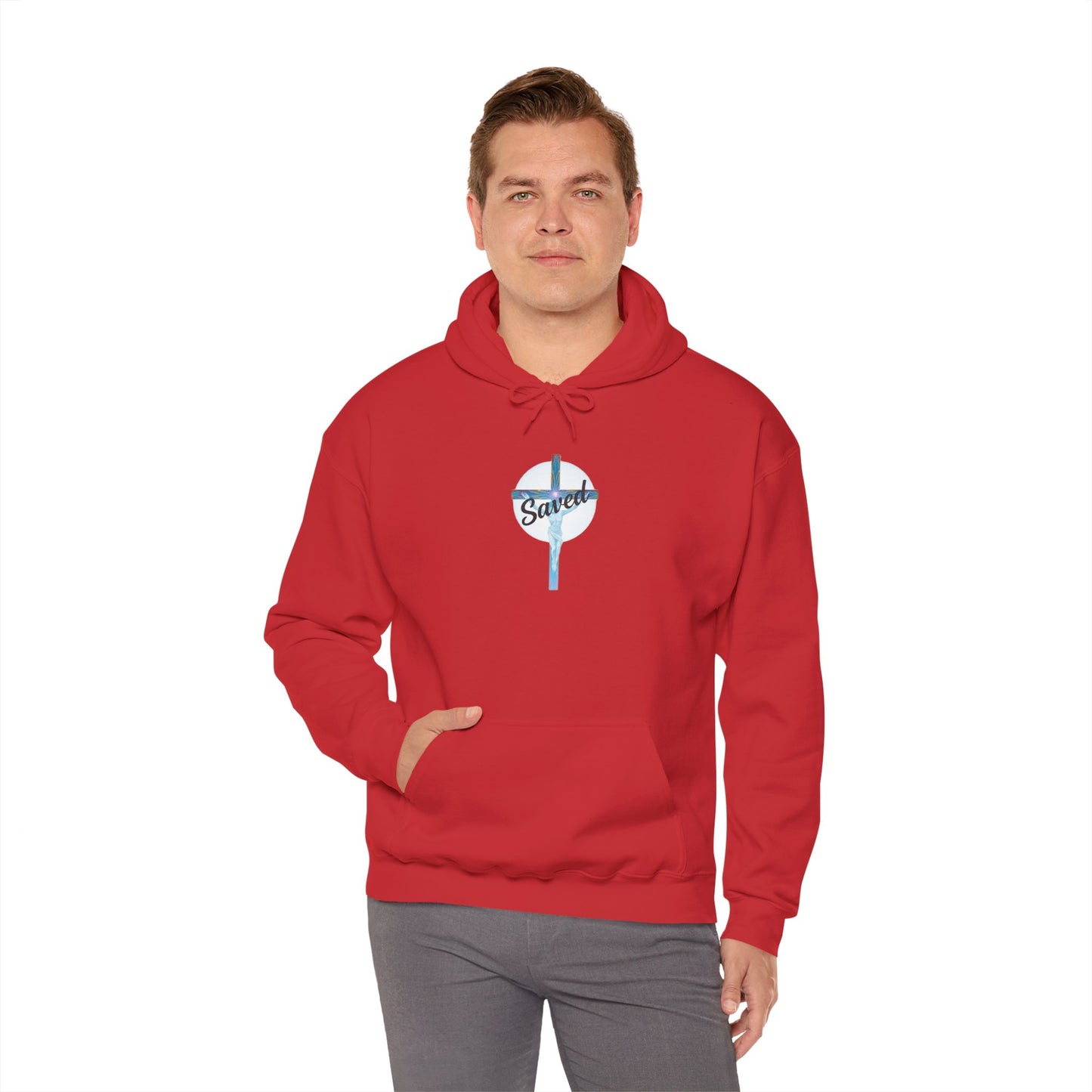 Saved in Christ – Men’s Christian Hoodie
