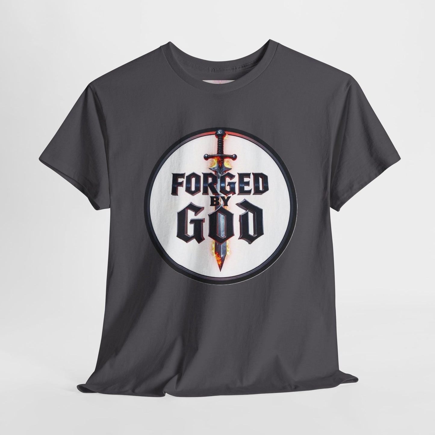 Forged by God Men’s Christian T-Shirt – Strength in Faith Apparel