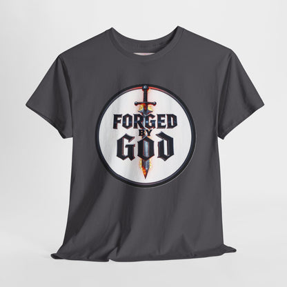 Forged by God Men’s Christian T-Shirt – Strength in Faith Apparel