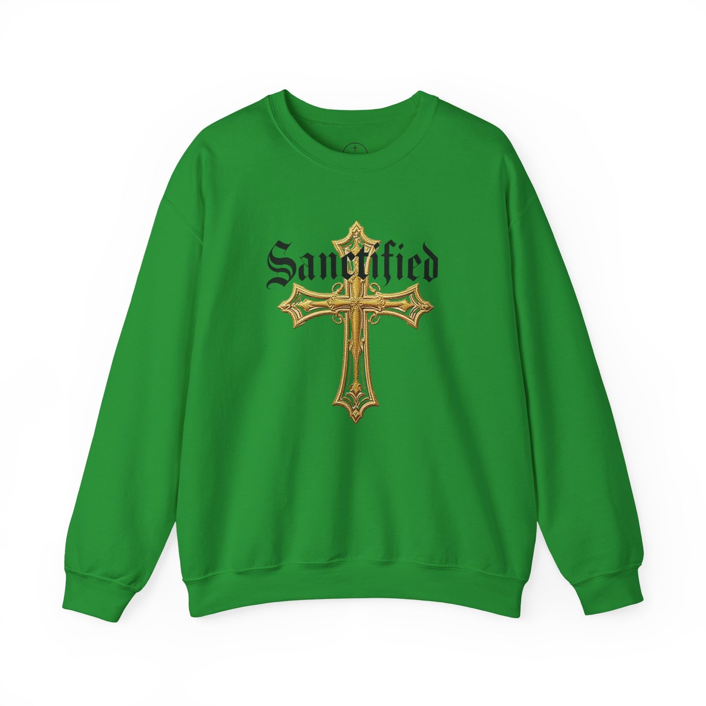 Sanctified Men's Gothic Cross Sweatshirt – Bold Christian Comfort