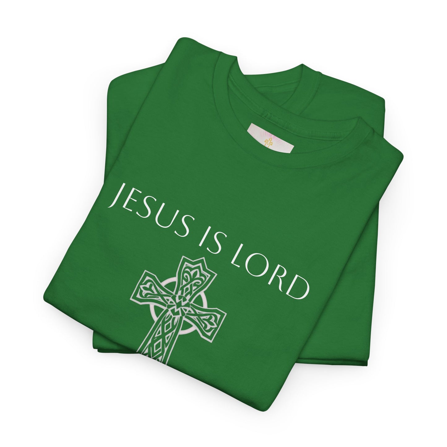 Jesus Is Lord – Romans 10:9 Men’s Bold Faith Tee (White Lettering)