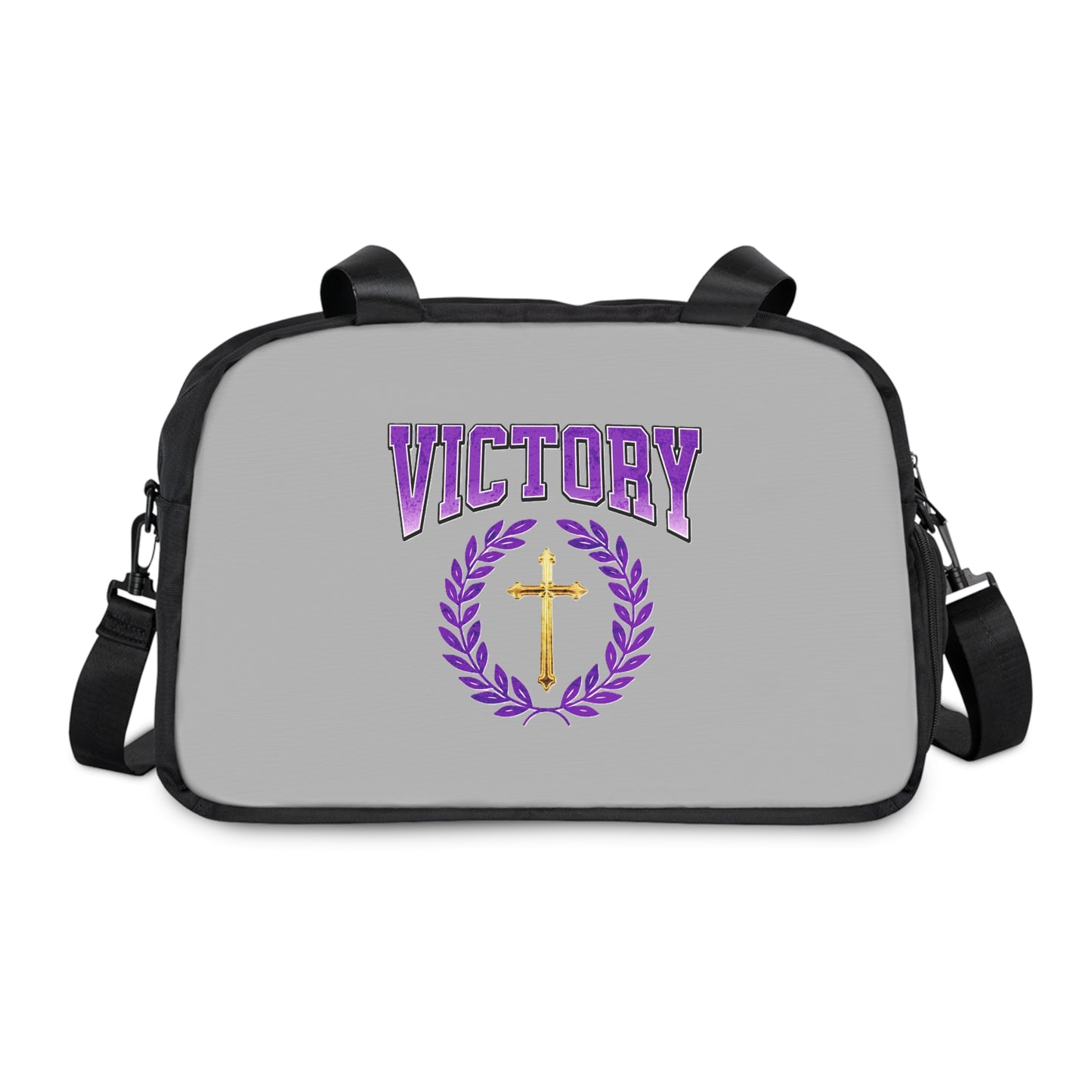 Strength & Victory in Grey – Fitness Bag