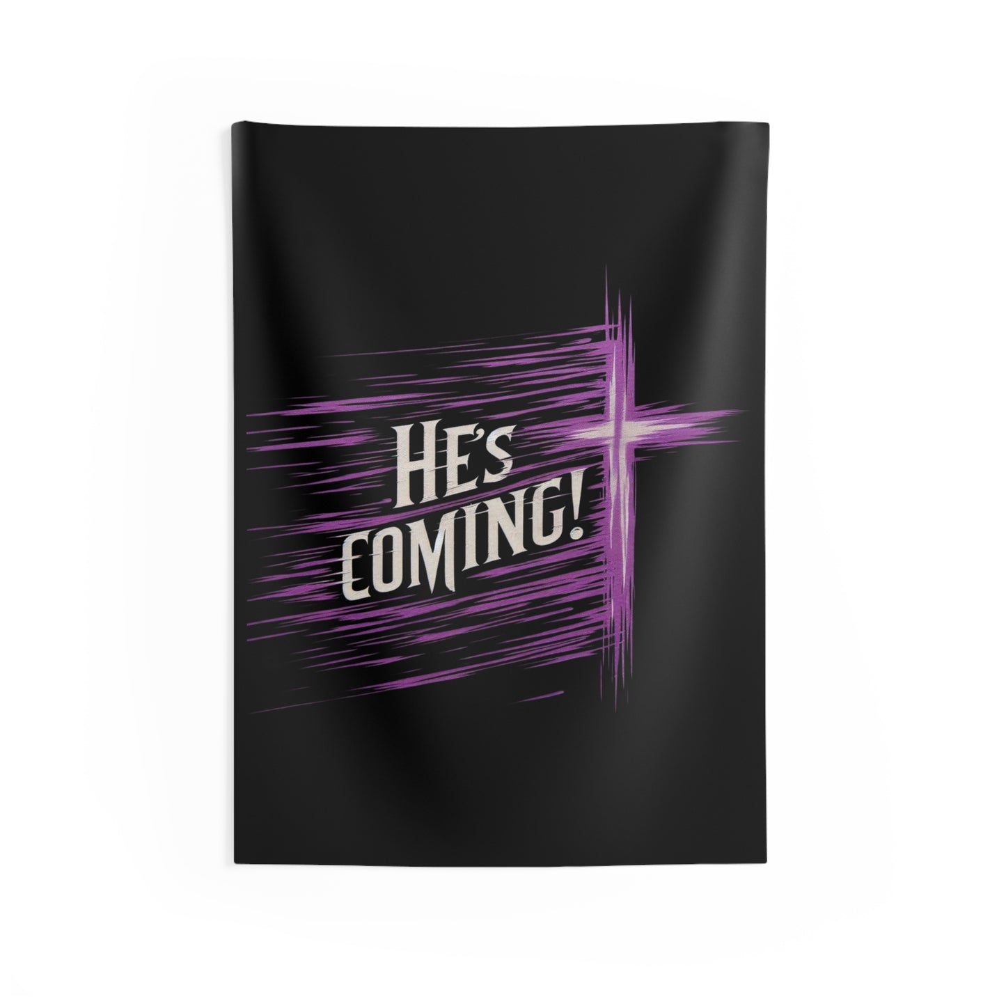 'He's Coming'  Hope’s Embrace – Cross Wall Tapestry