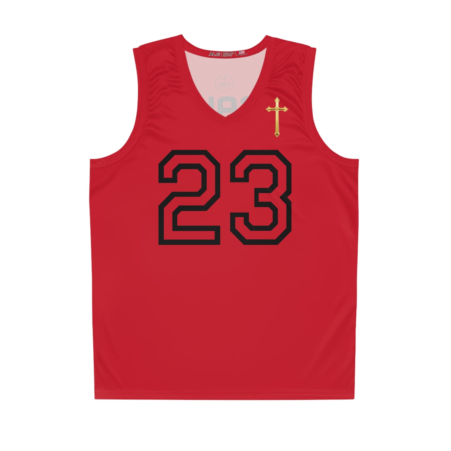 Psalm 23 Men's Basketball Jersey (Red) – Faith in Every Play