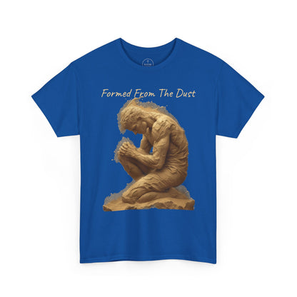 Formed from the Dust | Men’s Christian T-Shirt with Genesis 2:7 (Light Lettering)