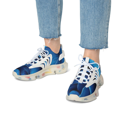 Divine Blue Rose Women's Spiritual Sneakers – Faith-Inspired Comfort