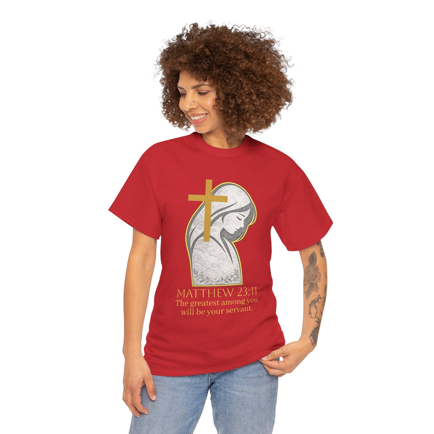 Humble Servant - Women's Christian Tee (Gold Lettering)