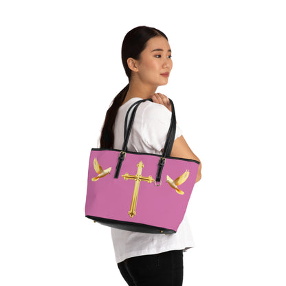 Faith, Peace, and Renewal Shoulder Bag in Pink