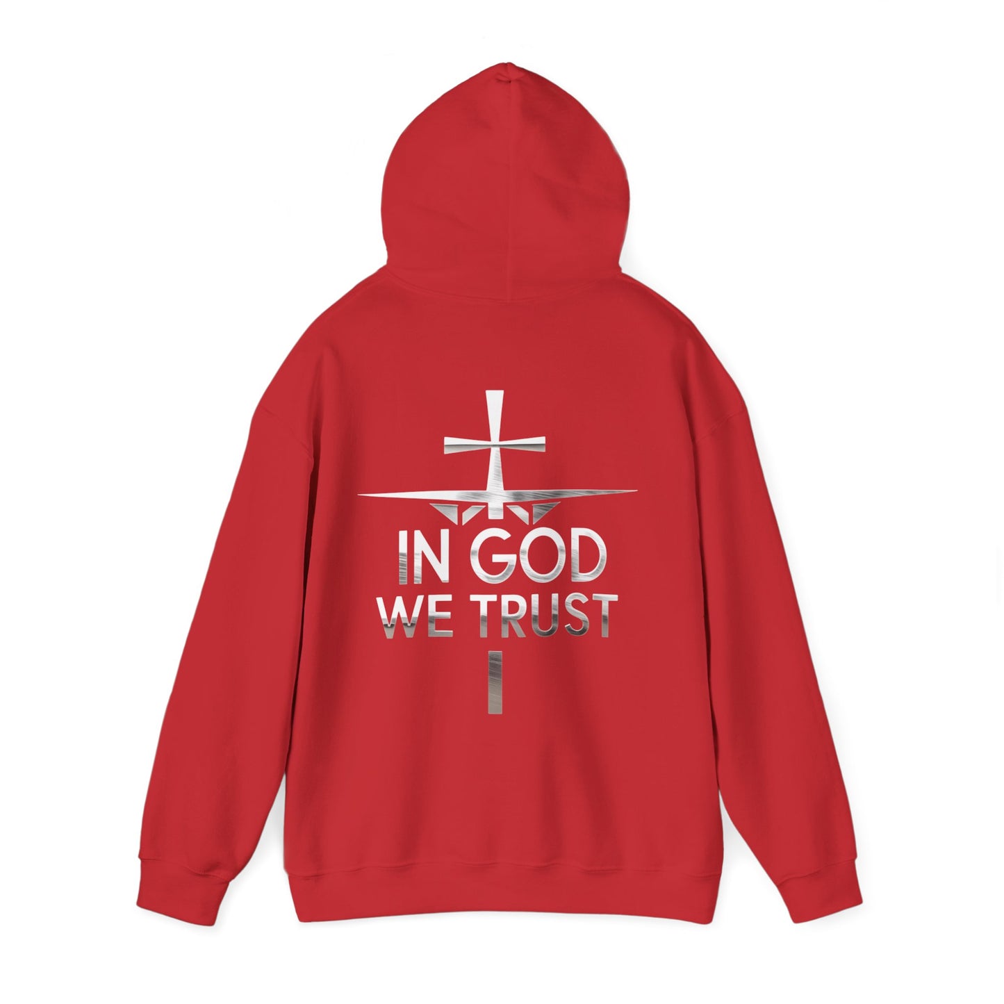 In God We Trust | Men’s Christian Hoodie with Back Design Print