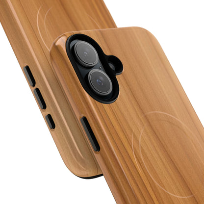 Natural Wood Grain Design - iPhone Magnetic Tough Case