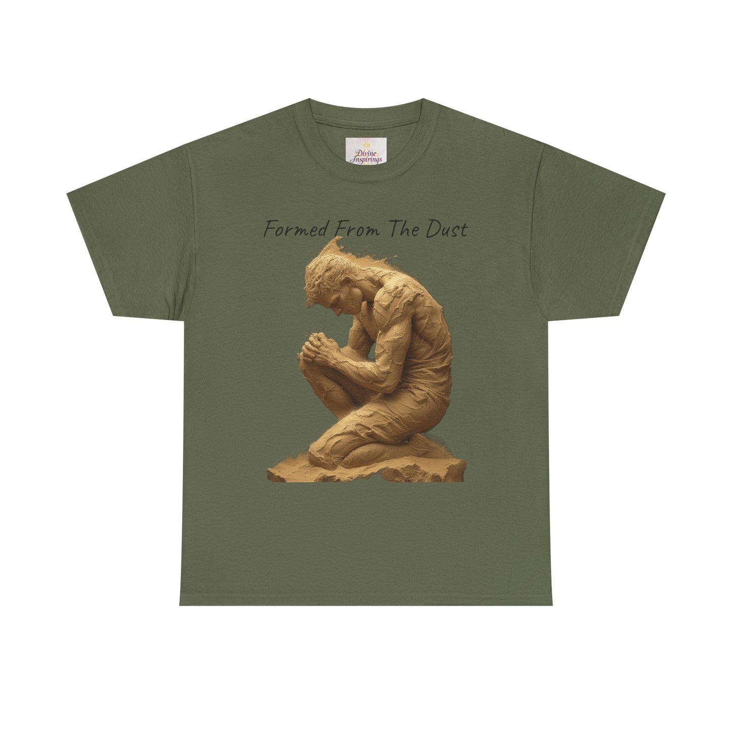 Formed from the Dust | Men’s Christian T-Shirt with Genesis 2:7 (Dark Lettering)