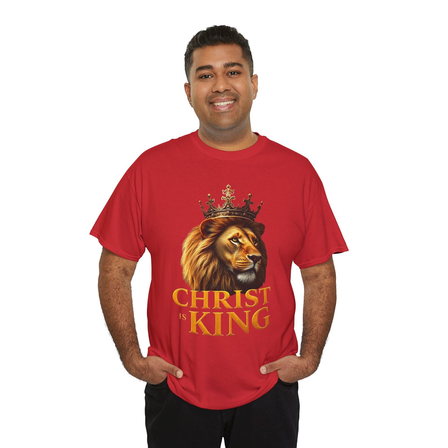 Christ Is King – Lion & Cross Men’s Christian Tee