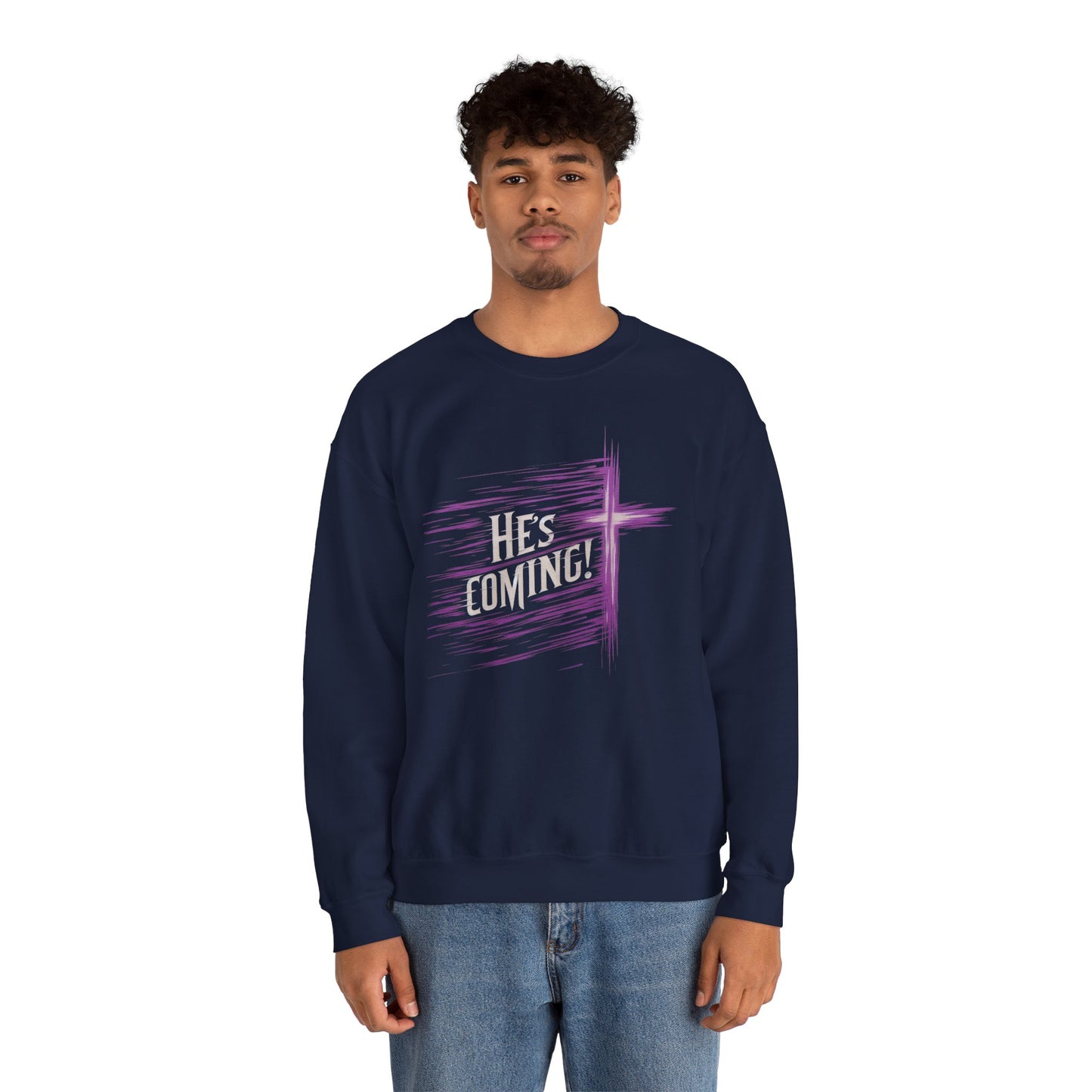 He's Coming – Men’s Christian Crewneck Sweater