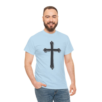 Warrior’s Cross Men’s Christian T-Shirt – Black Cross | Ephesians 6:11