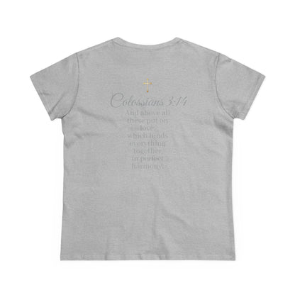 Put On Love Women’s T-Shirt – Grace in Every Thread