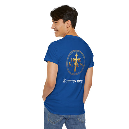 Jesus Is Lord / He Is Risen Christian Tee – Men’s Bold Faith Statement (White Lettering)