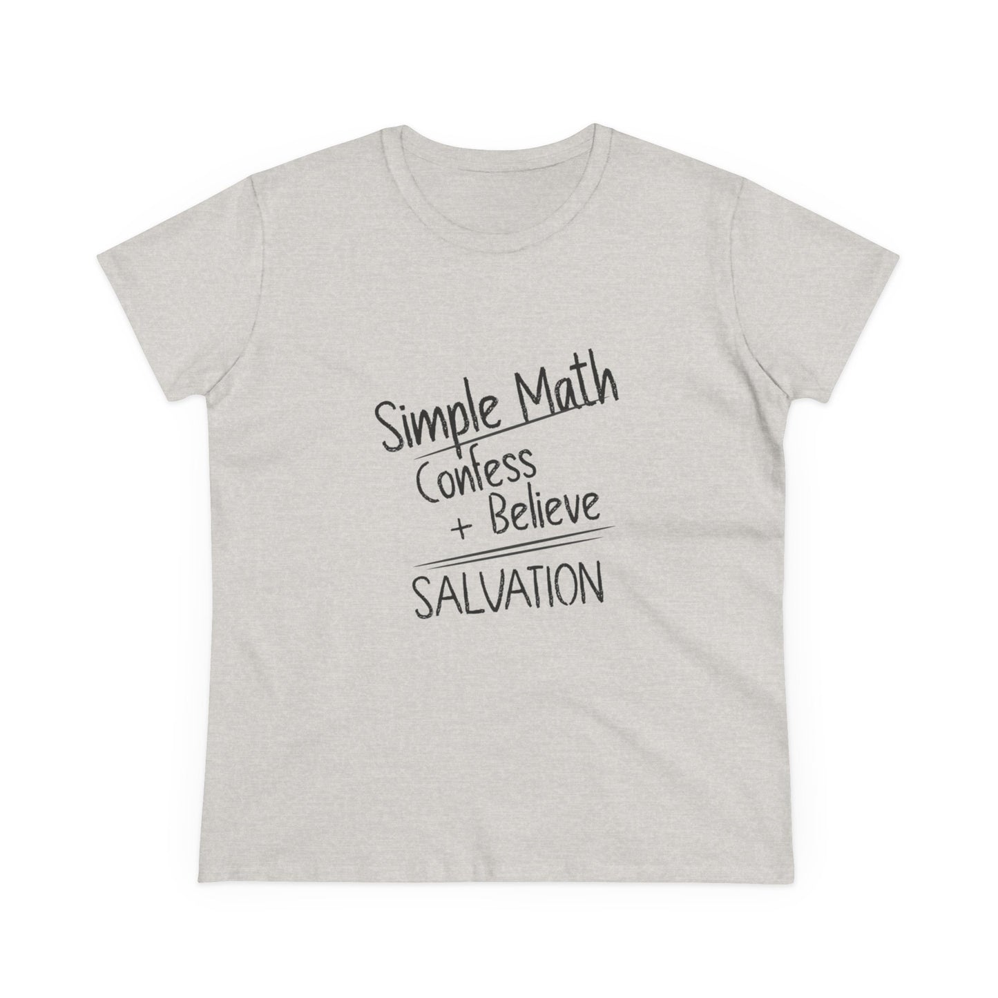 Simple Math Women’s T-Shirt – Bold Faith (Black Chalk)
