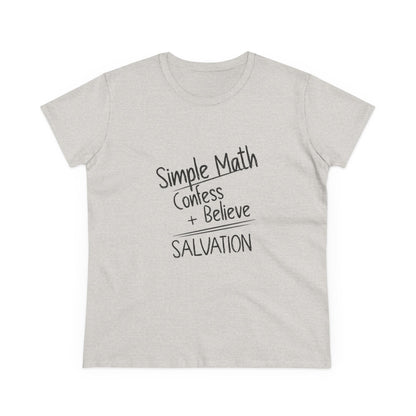 Simple Math Women’s T-Shirt – Bold Faith (Black Chalk)
