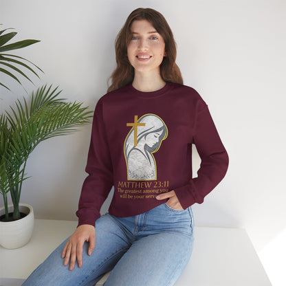 Humble Servant - Women's Christian Sweatshirt (Gold Lettering)