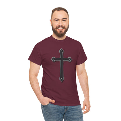 Warrior’s Cross Men’s Christian T-Shirt – Black Cross | Ephesians 6:11