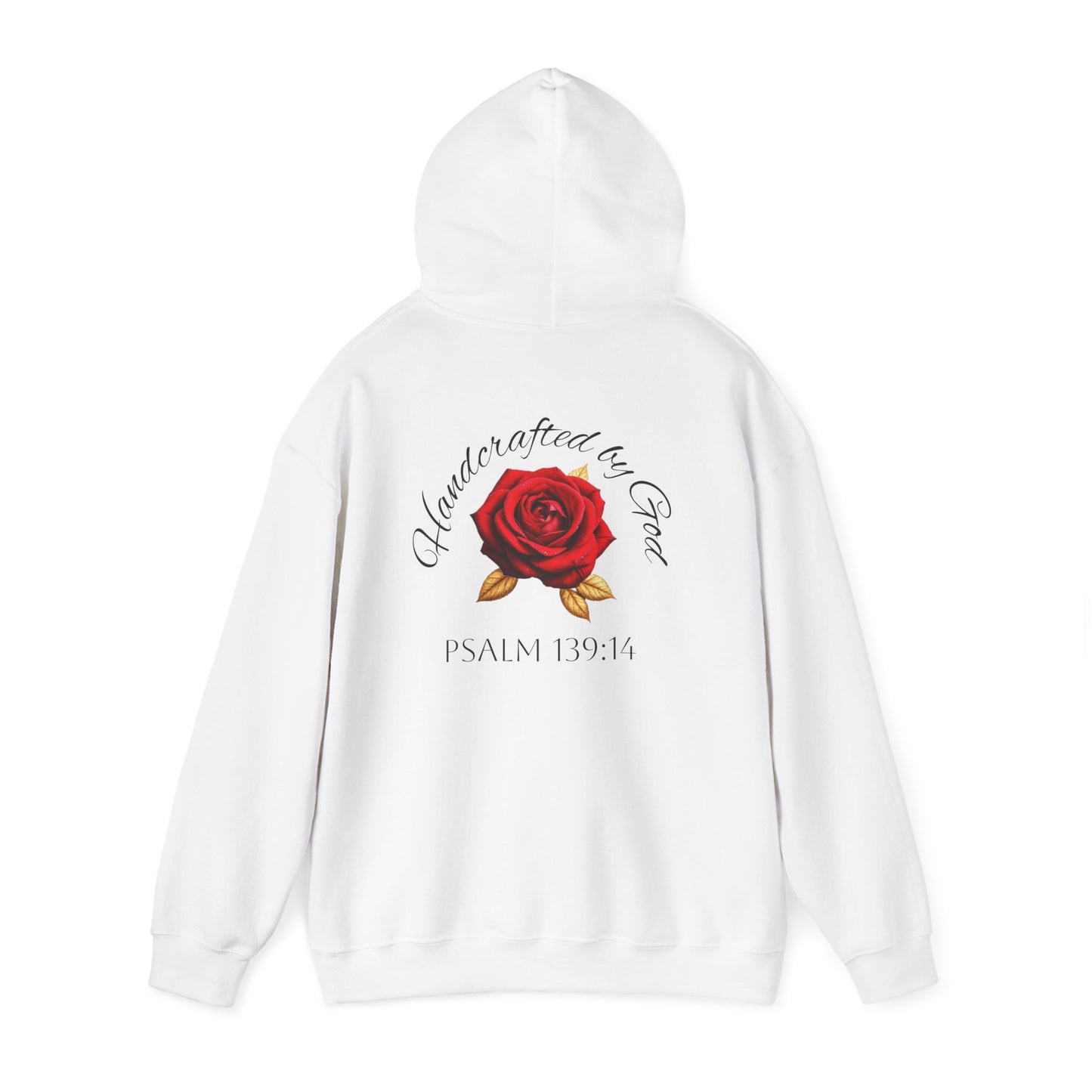 Handcrafted by God Rose Women's Hoodie (Dark Lettering)