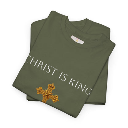 Christ is King Women’s Christian Tee (White Lettering)