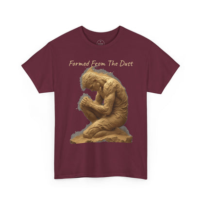 Formed from the Dust | Men’s Christian T-Shirt with Genesis 2:7 (Light Lettering)