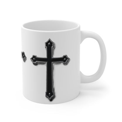 Warrior’s Black Cross Christian Mug | Ephesians 6:11 (11oz\15oz)
