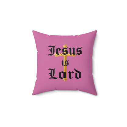 King of Kings in Pink – ‘Jesus is Lord’ Throw Pillow