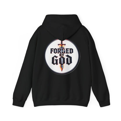 Forged by God Men’s Christian Hoodie – Strength & Faith Sweatshirt