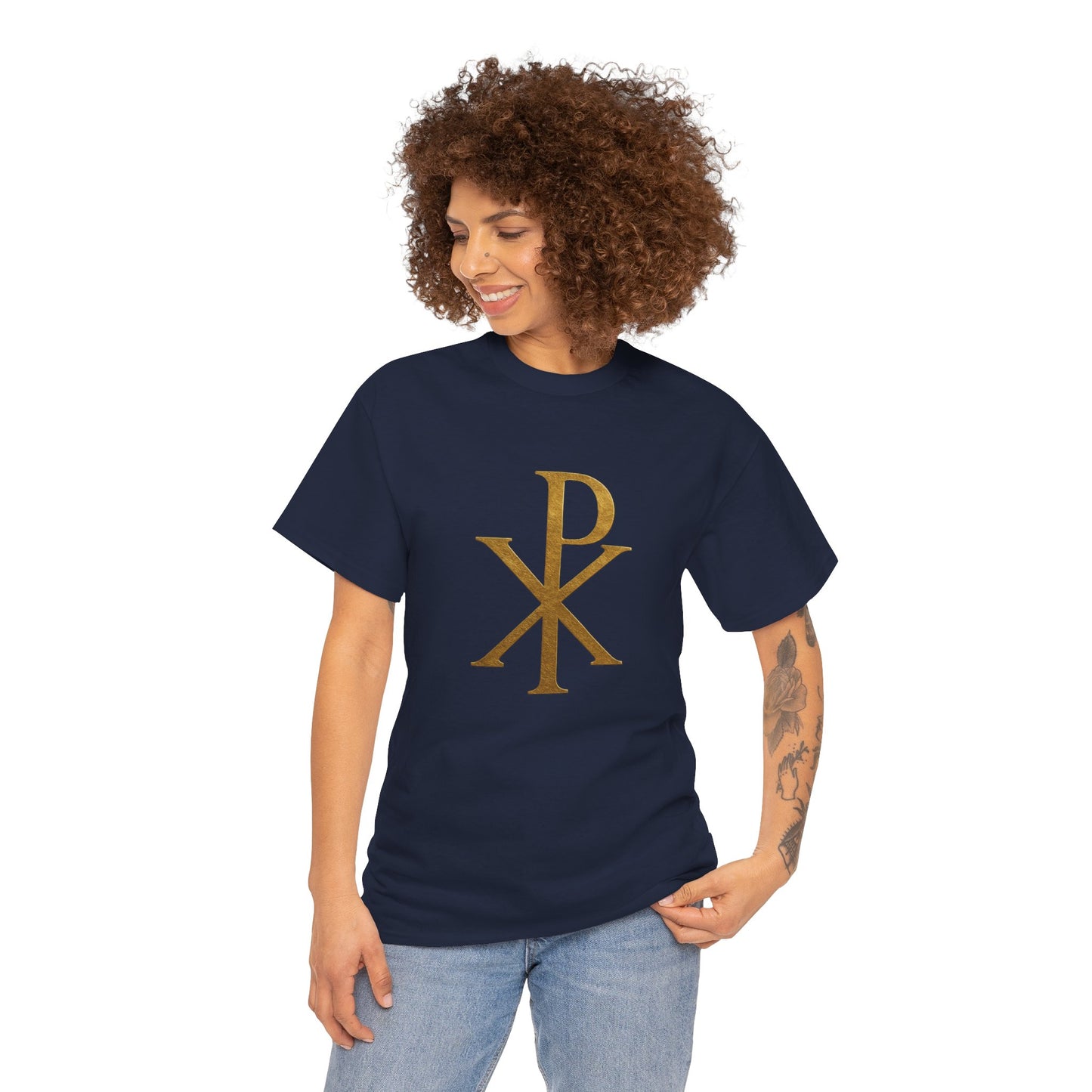 Chi Rho (Gold) - Women's Christian T-Shirt