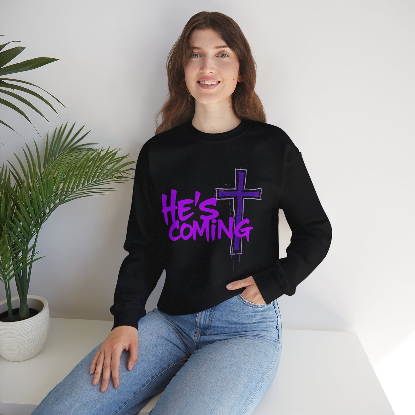 He’s Coming - Women's Bold Christian Sweatshirt